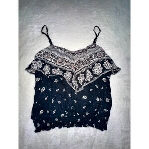 American Eagle Outfitters Paisley Print Cami Top‎ Ruffle Sleeveless XS